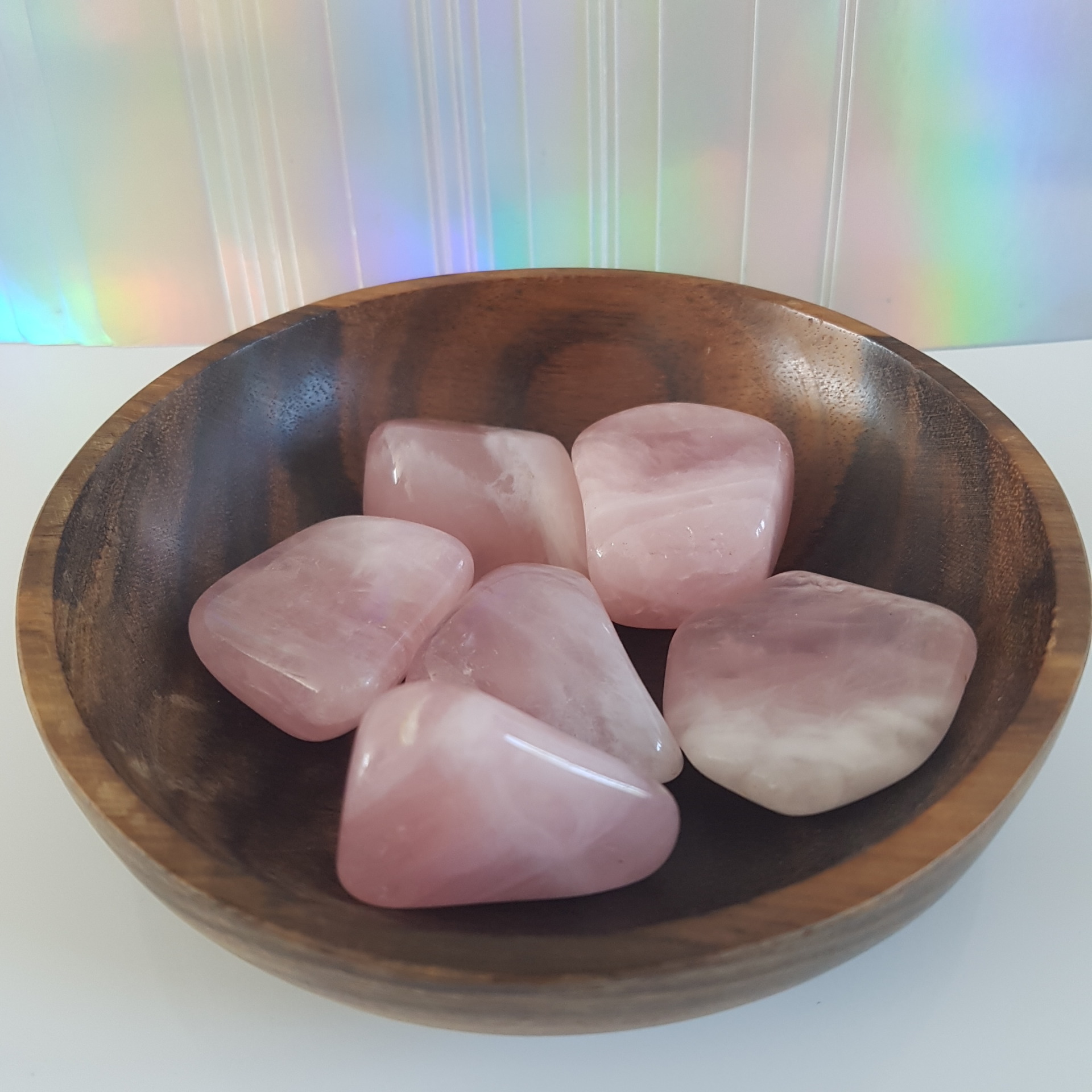 Energy Crystals Rose Quartz Tumbled 2 rotated