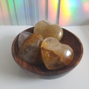 Energy Crystals Golden Healer Quartz Hearts 2 rotated