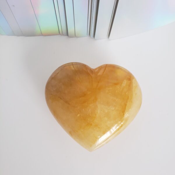 golden healer quartz medium heart