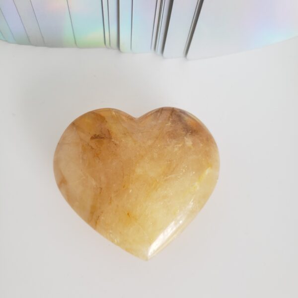 golden healer quartz medium heart