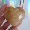 golden healer quartz medium heart