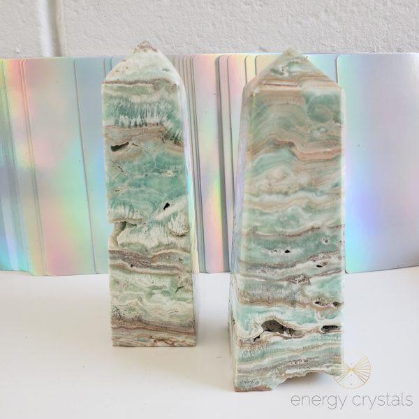 Energy Crystals Caribbean Calcite M Towers 2