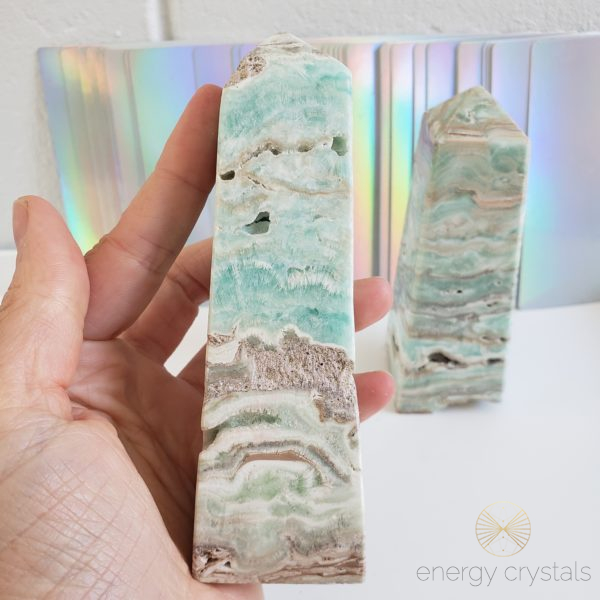Energy Crystals Caribbean Calcite M Towers 6