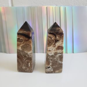 Energy Crystals Chocolate Calcite M Towers 1