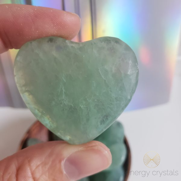 Energy Crystals Green Fluorite Heart 1