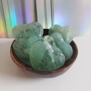 Energy Crystals Green Fluorite Heart 2