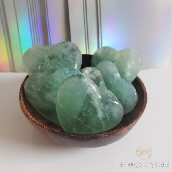 Energy Crystals Green Fluorite Heart