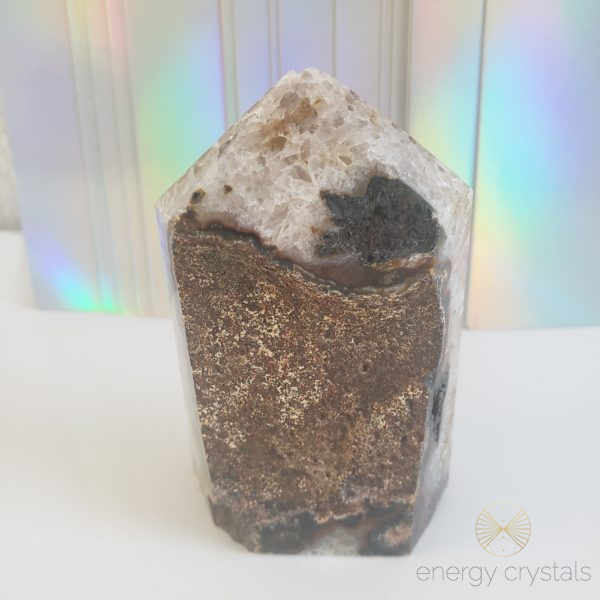 Energy Crystals Agate Druzy Tower 3 4