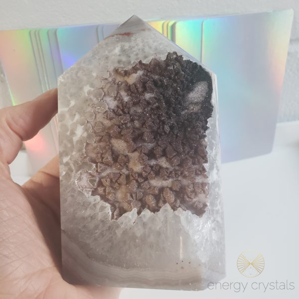 Energy Crystals Agate Druzy Tower 4 1