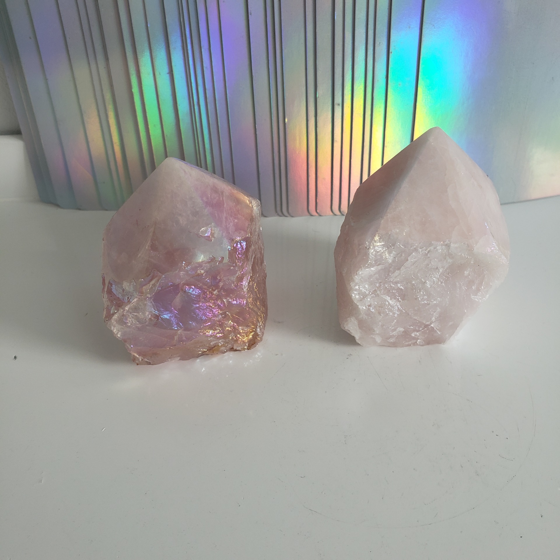 Energy Crystals Aura Rose Quartz Point 8