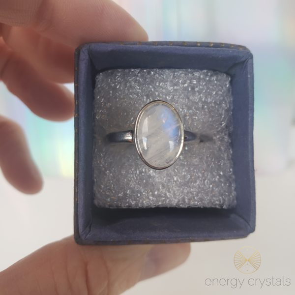 Energy Crystals Moonstone Sterling Silver Ring 2