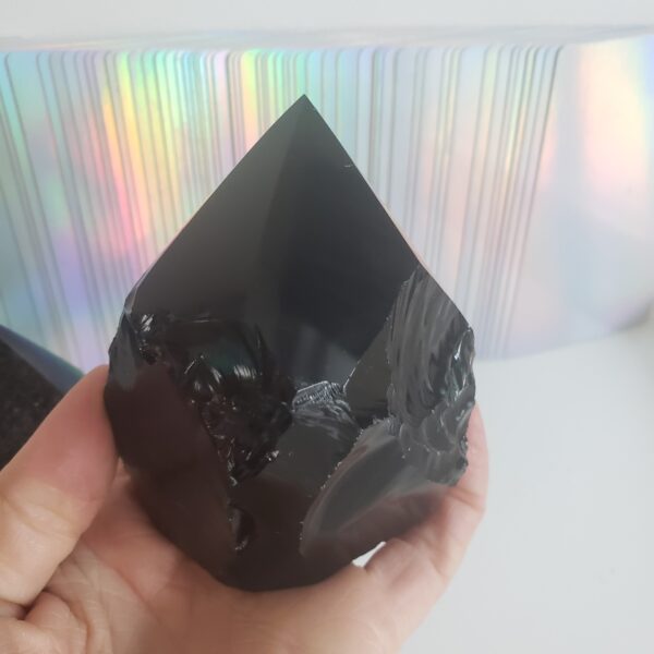 Energy Crystals Obsidian Point L (1)