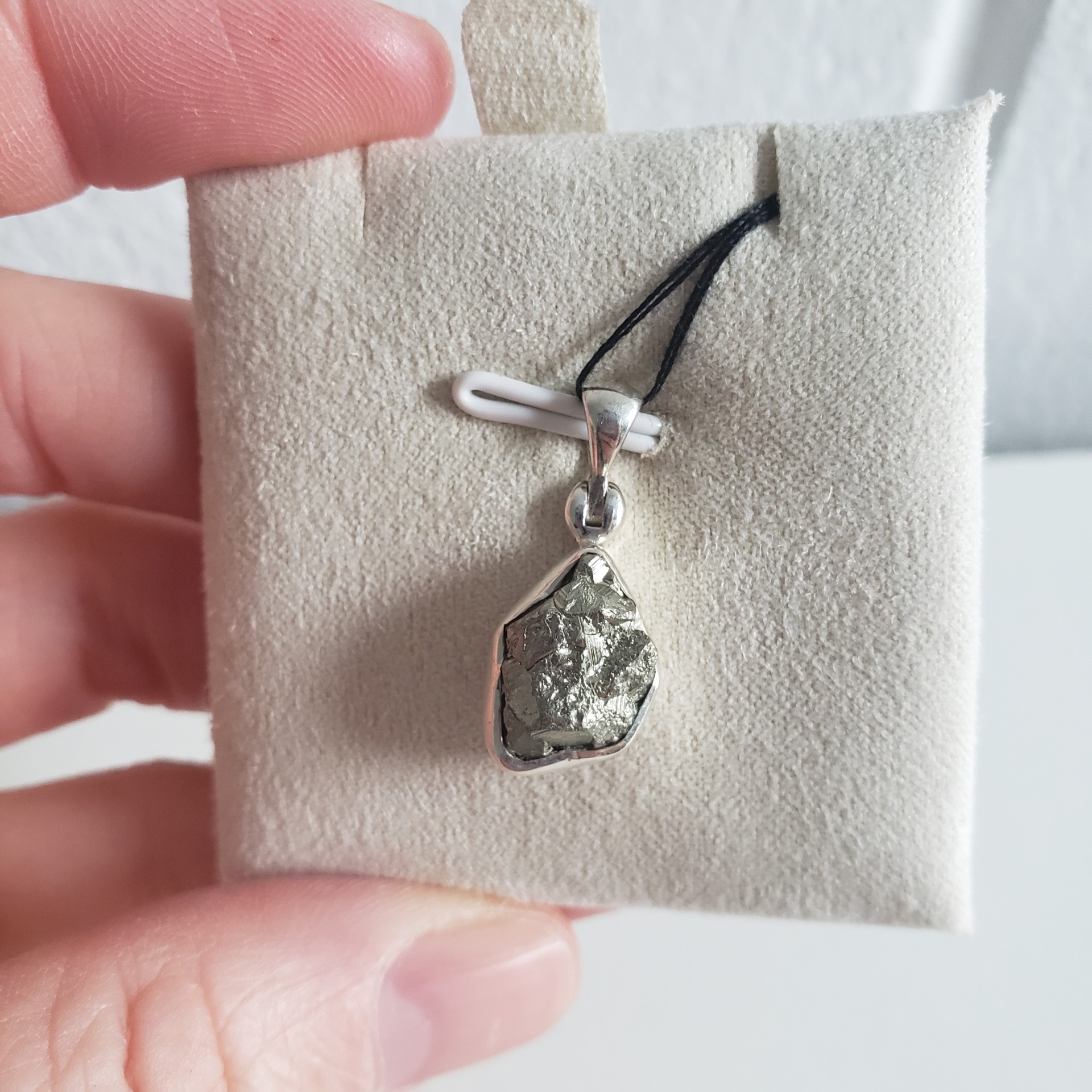 Energy Crystals Pyrite Sterling Silver Pendant
