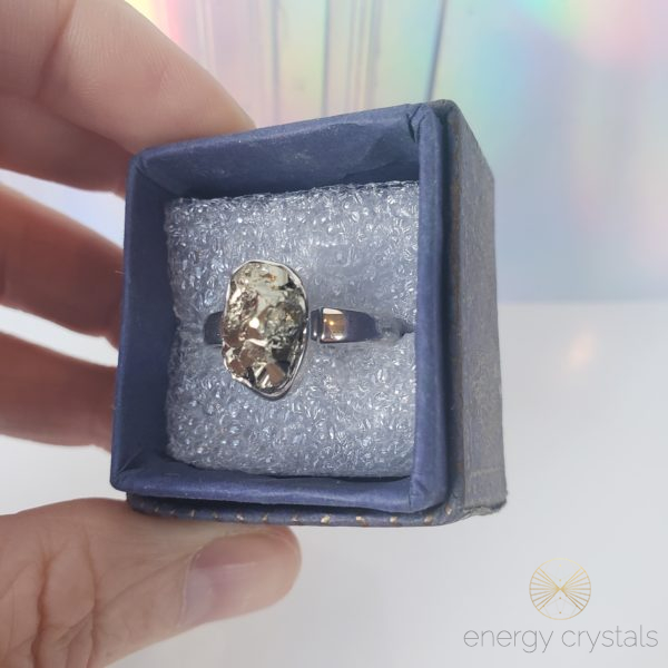 Energy Crystals Pyrite Ring Size 9 3