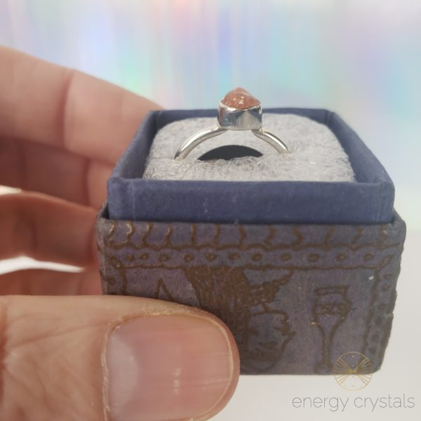 Energy Crystals Sunstone Ring S2 4