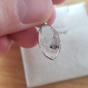herkimer diamond sterling silver pendant