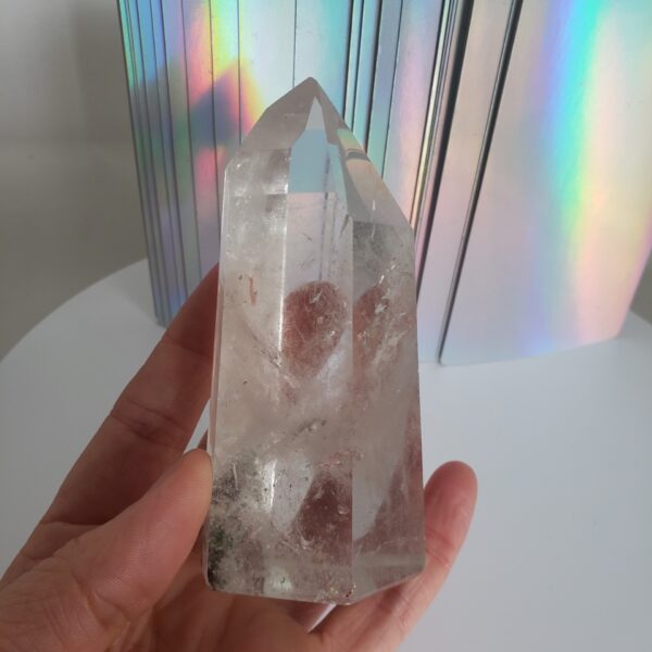 clear quartz tower