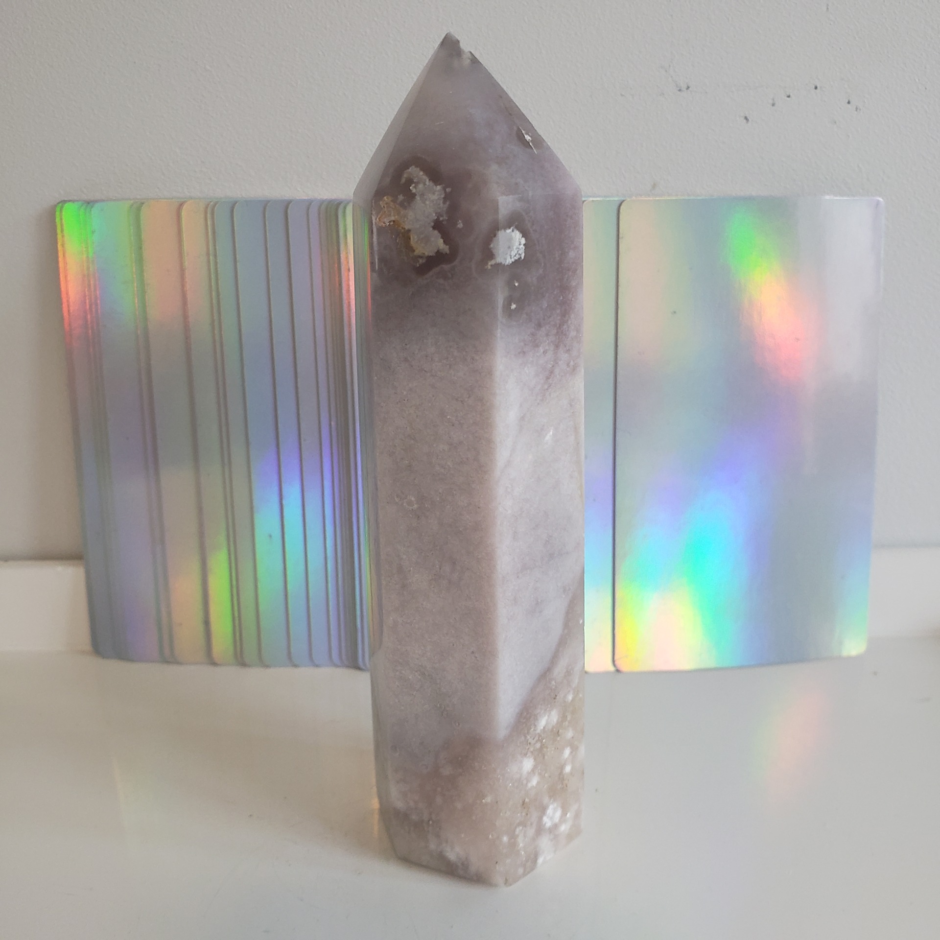 Energy Crystals Flower Agate Tower 3