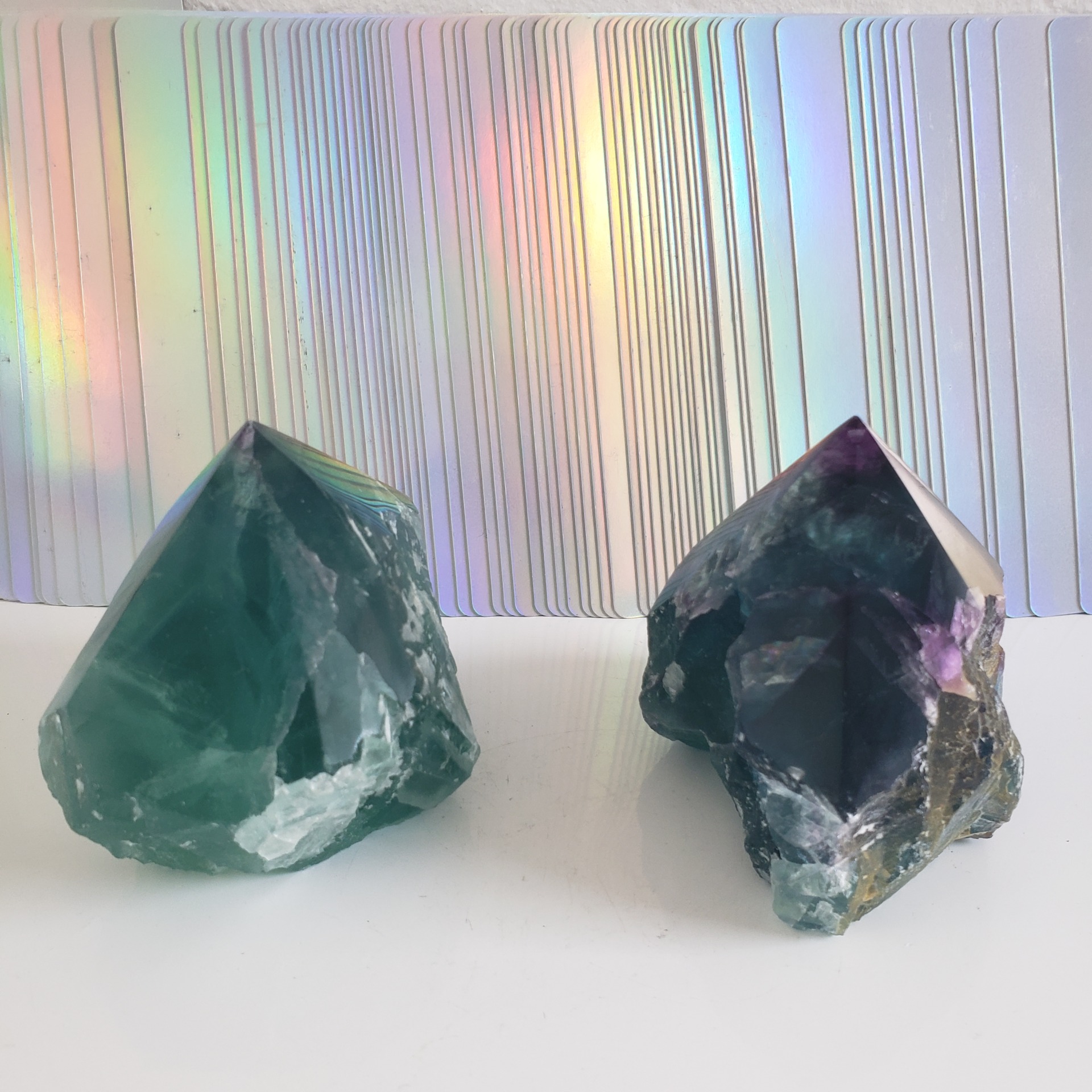 Energy Crystals Fluorite Cut Base Point 13