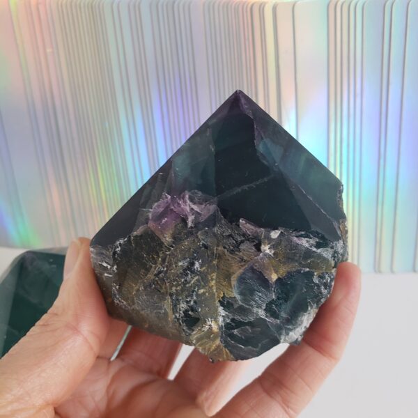 Energy Crystals Fluorite Cut Base Point 16