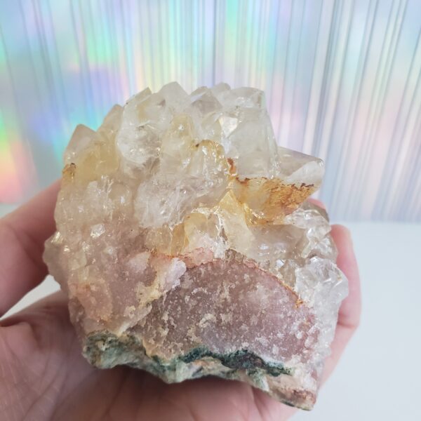 Energy Crystals Golden Healer on Pink Amethyst (1)