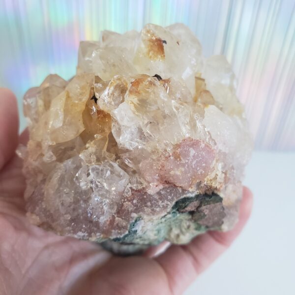 Energy Crystals Golden Healer on Pink Amethyst (6)