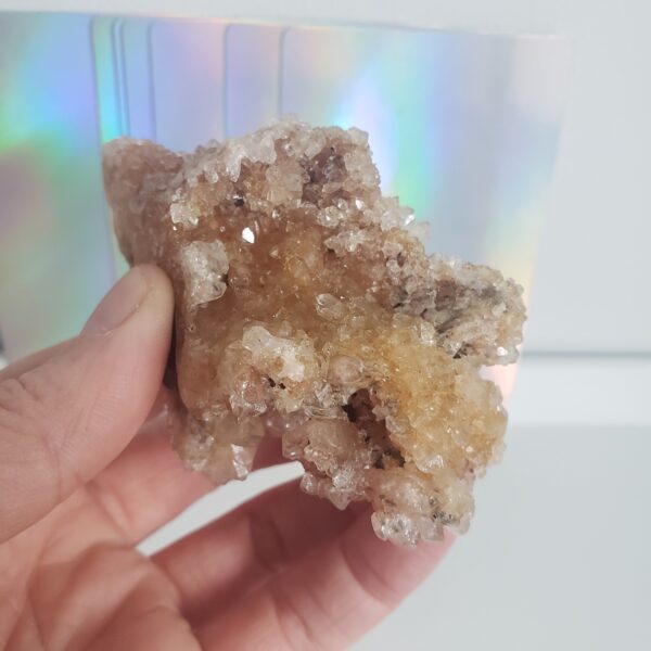 Energy Crystals Golden Healer + Pink Amethyst Cluster (6)