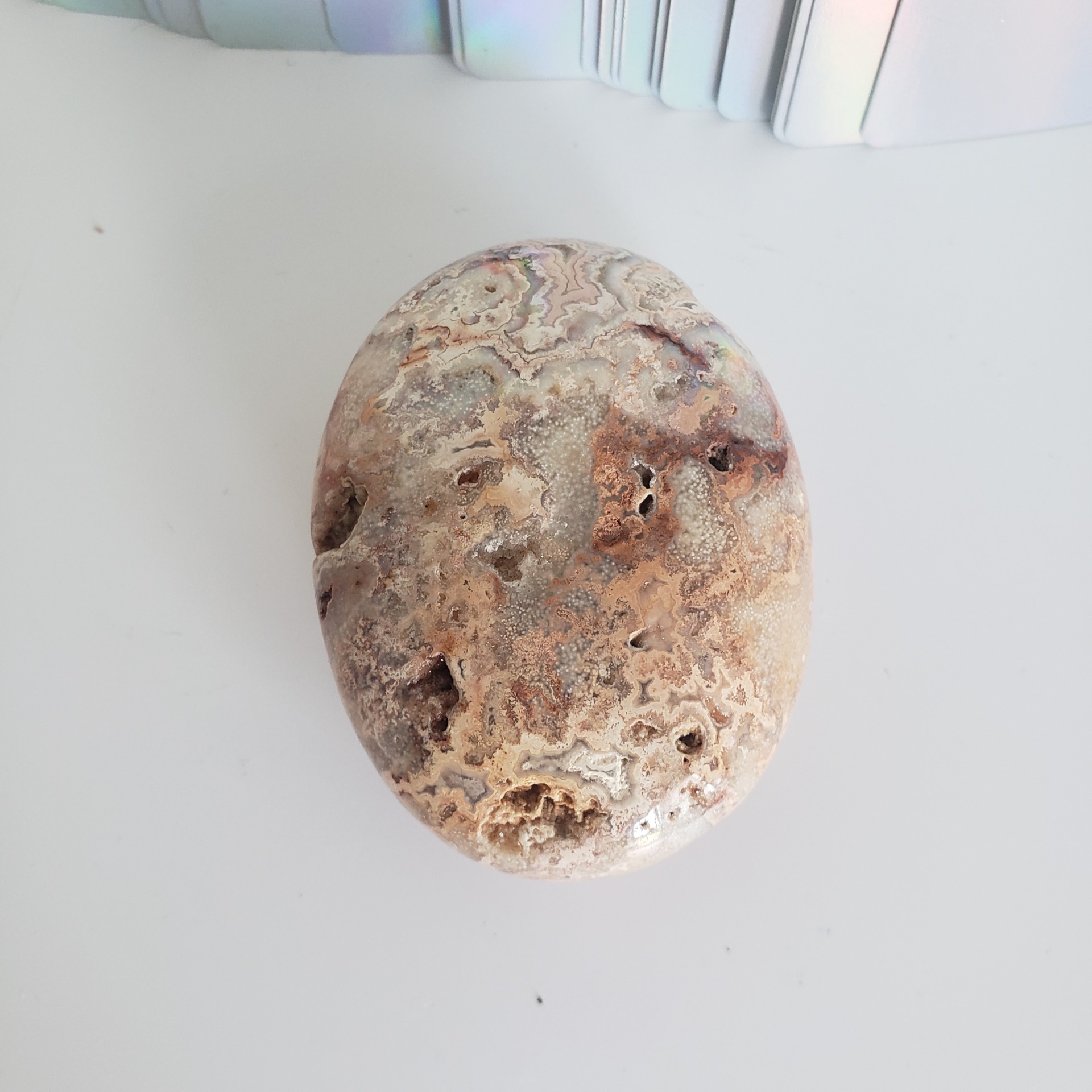 crazy lace agate palm stone (copy)