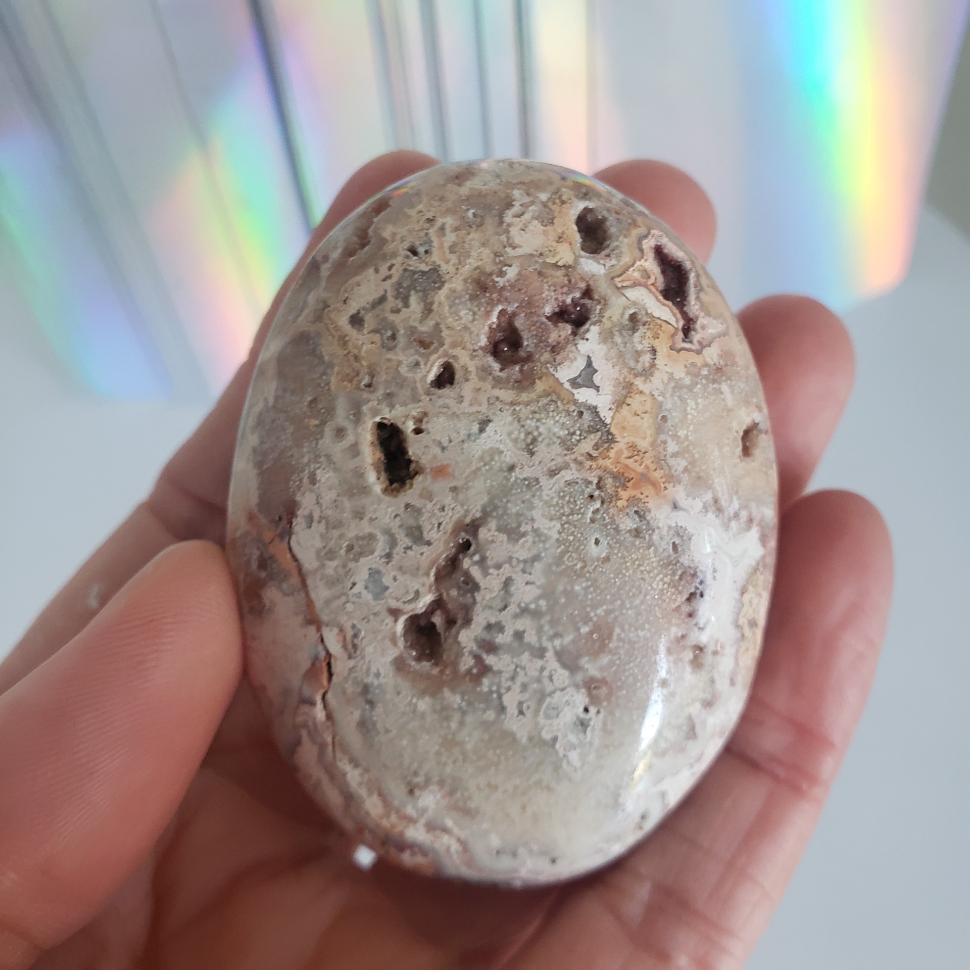 crazy lace agate palm stone (copy)