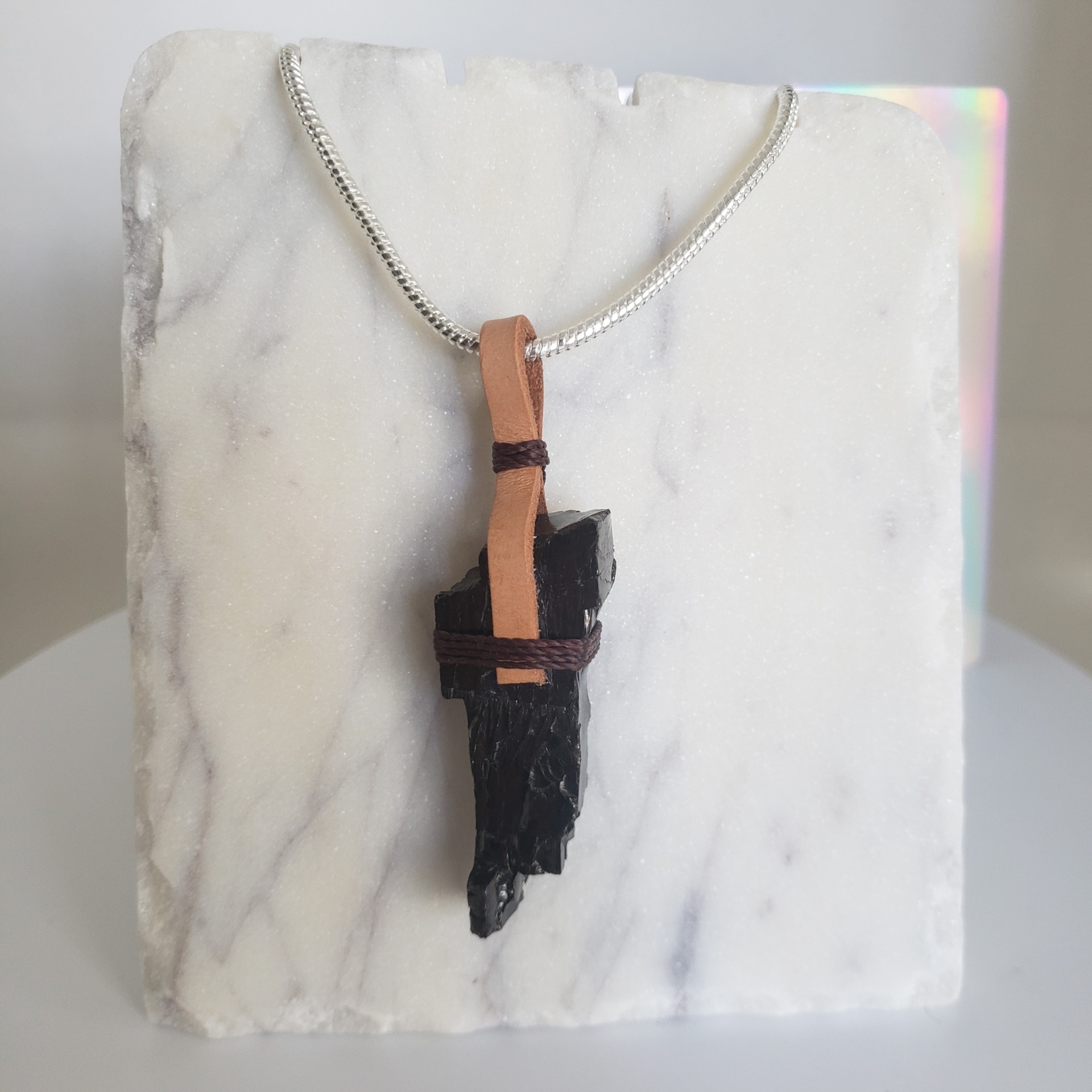 raw shungite braided necklace (blk) (copy) 1