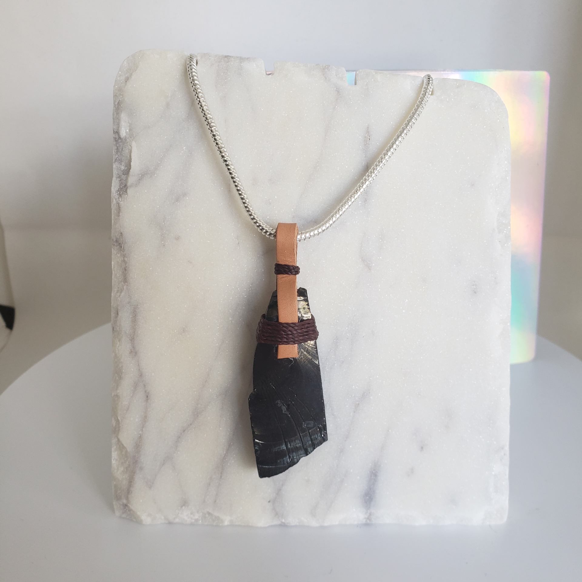 raw shungite braided necklace (blk) (copy) 1