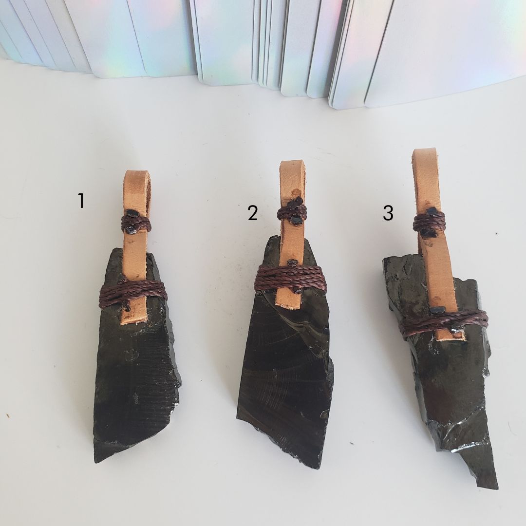 raw shungite braided necklace (blk) (copy)