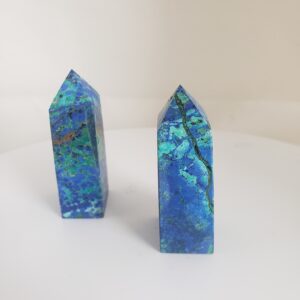 azurite with malachitetower left