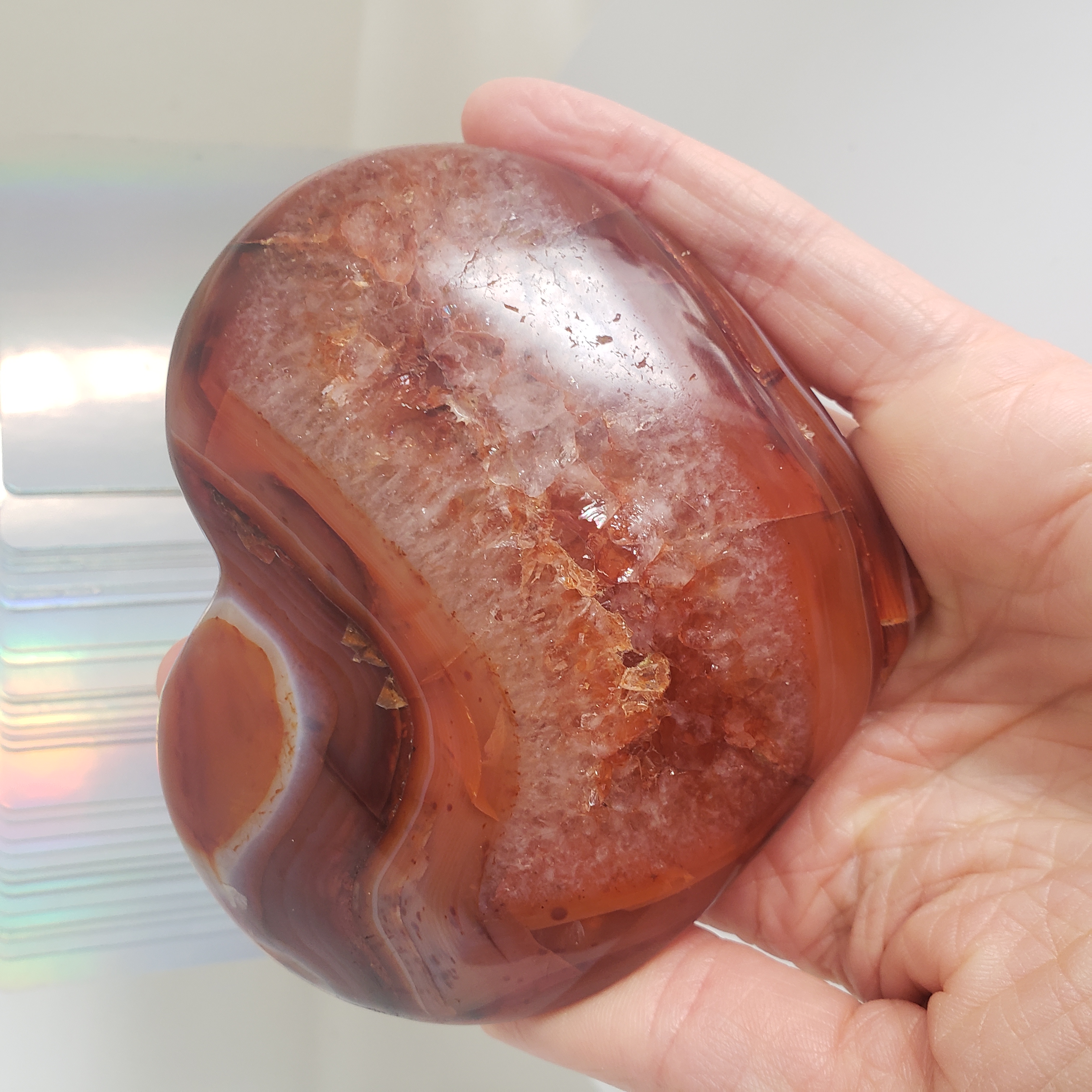 citrine druzy heart l