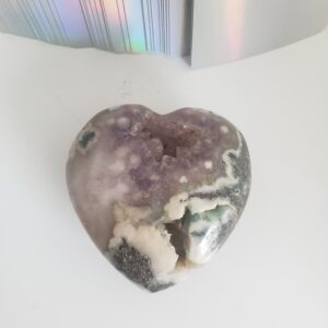 flower agate heart l