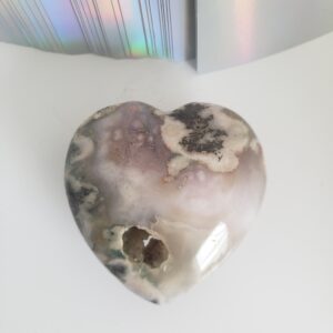 flower agate heart l
