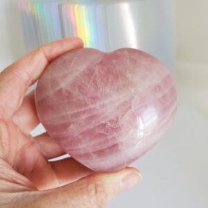 rose quartz heart L