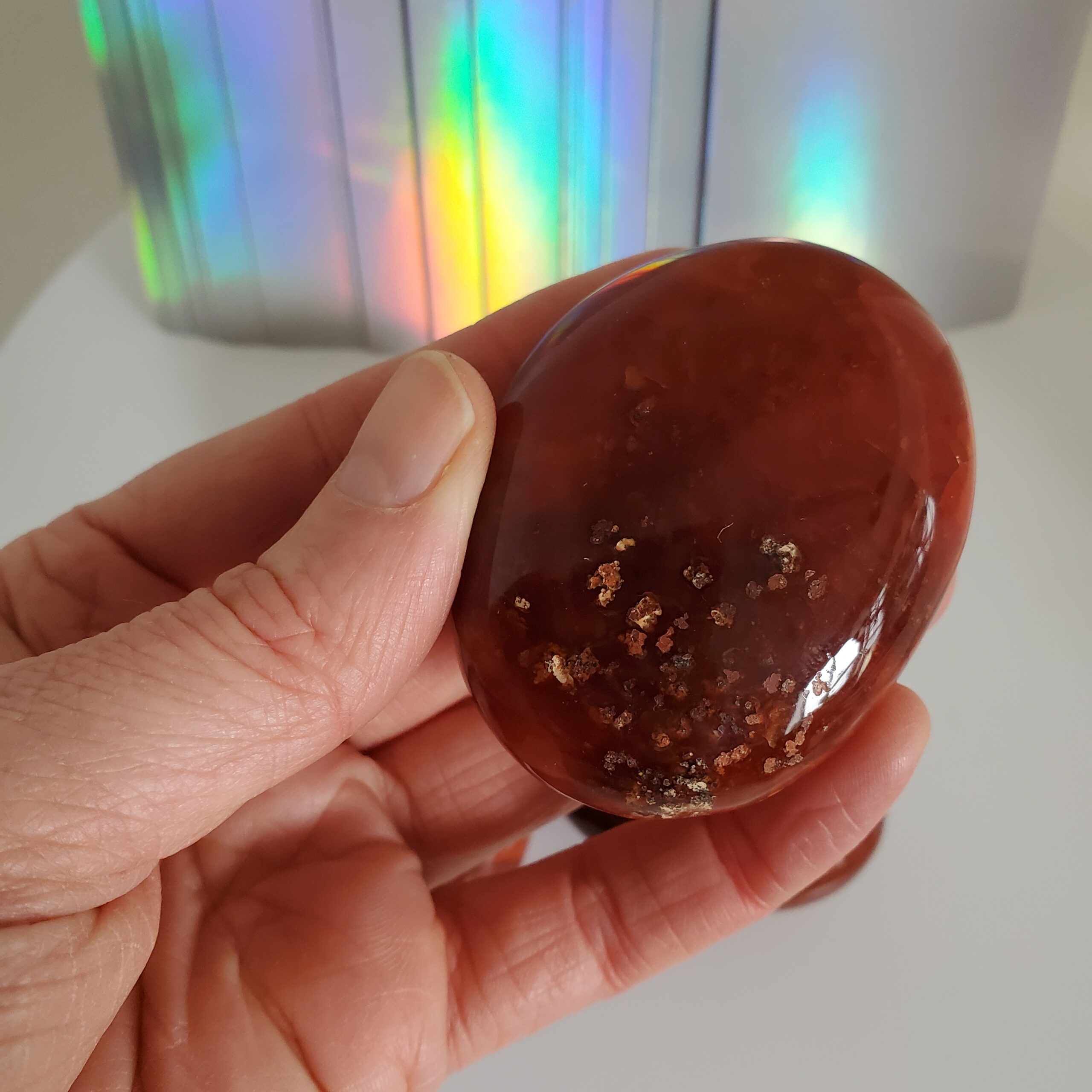 carnelian palm stone