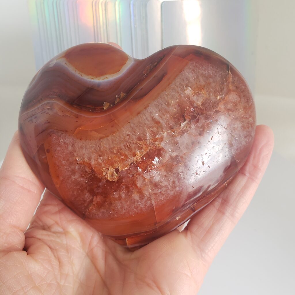 citrine druzy heart l