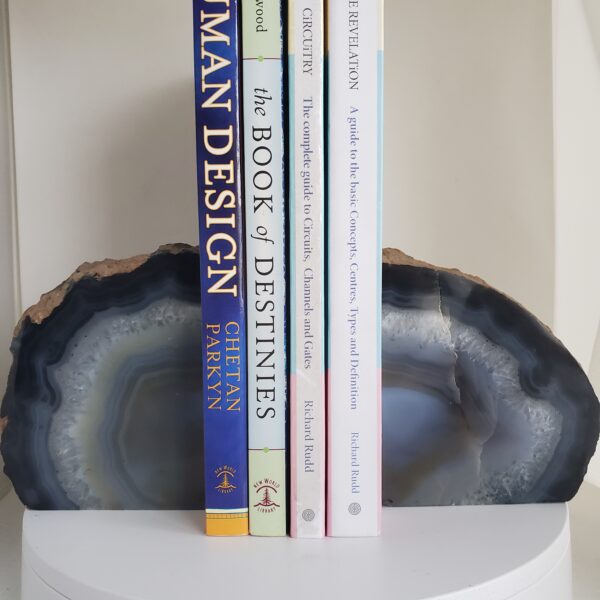 agate bookend pair
