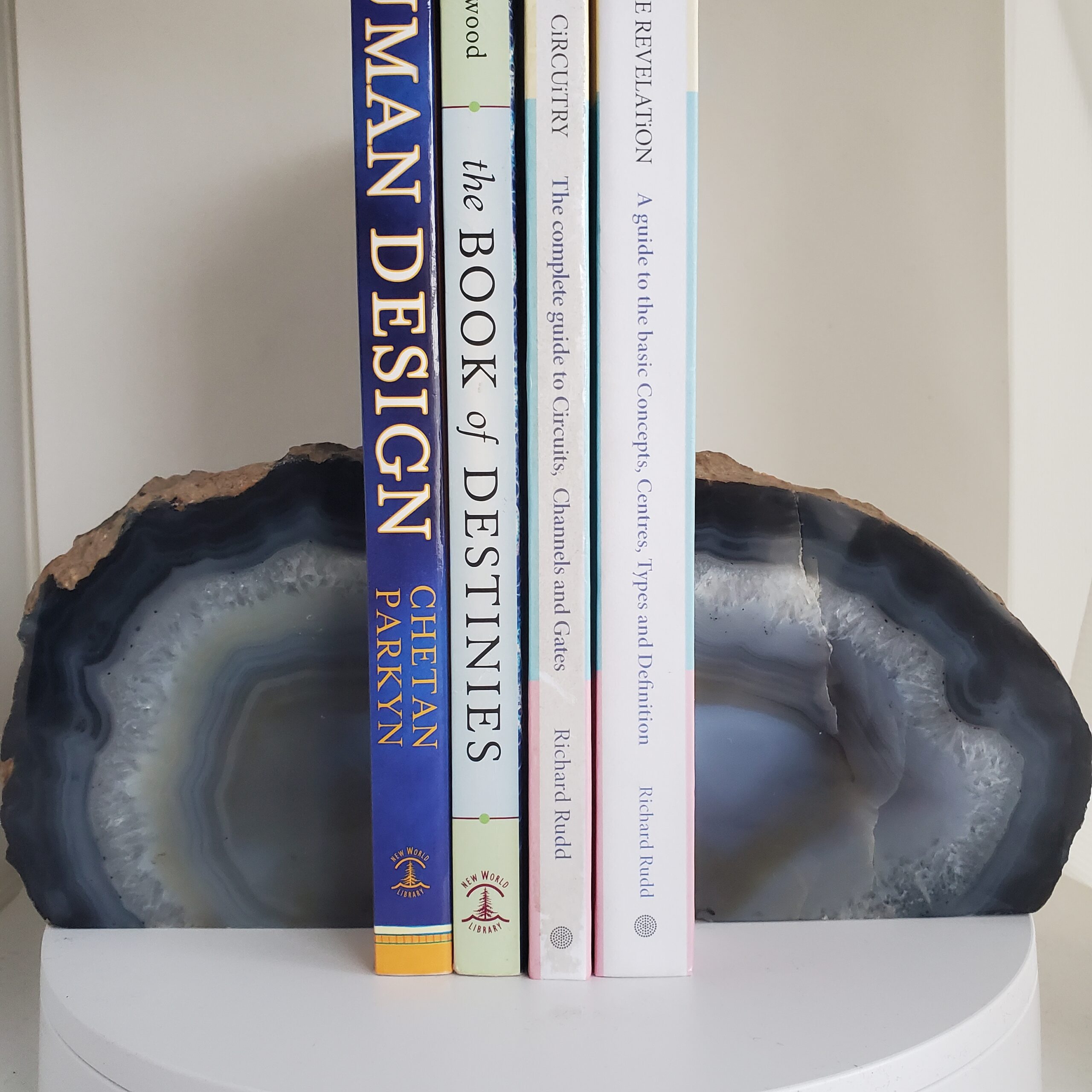 agate bookend pair