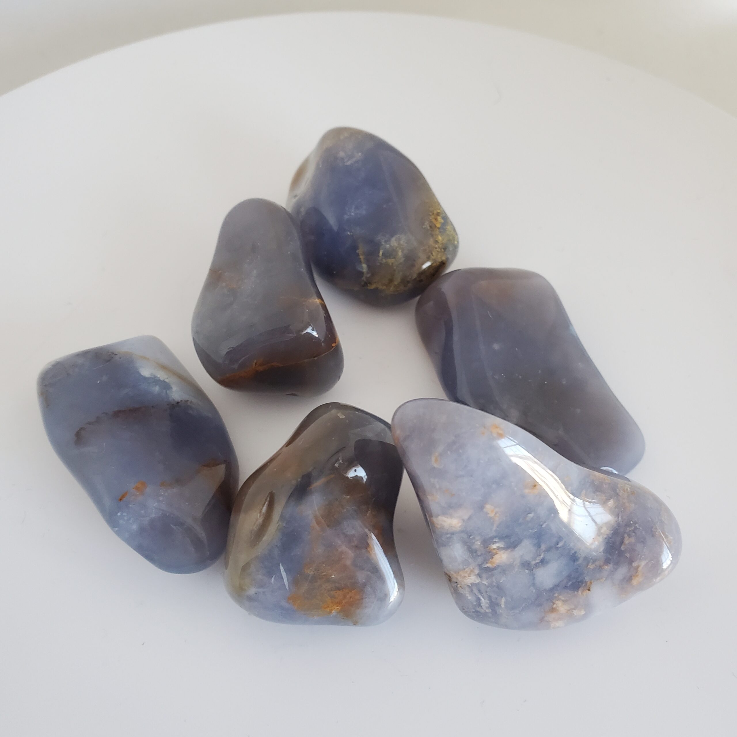 blue chalcedony tumbled