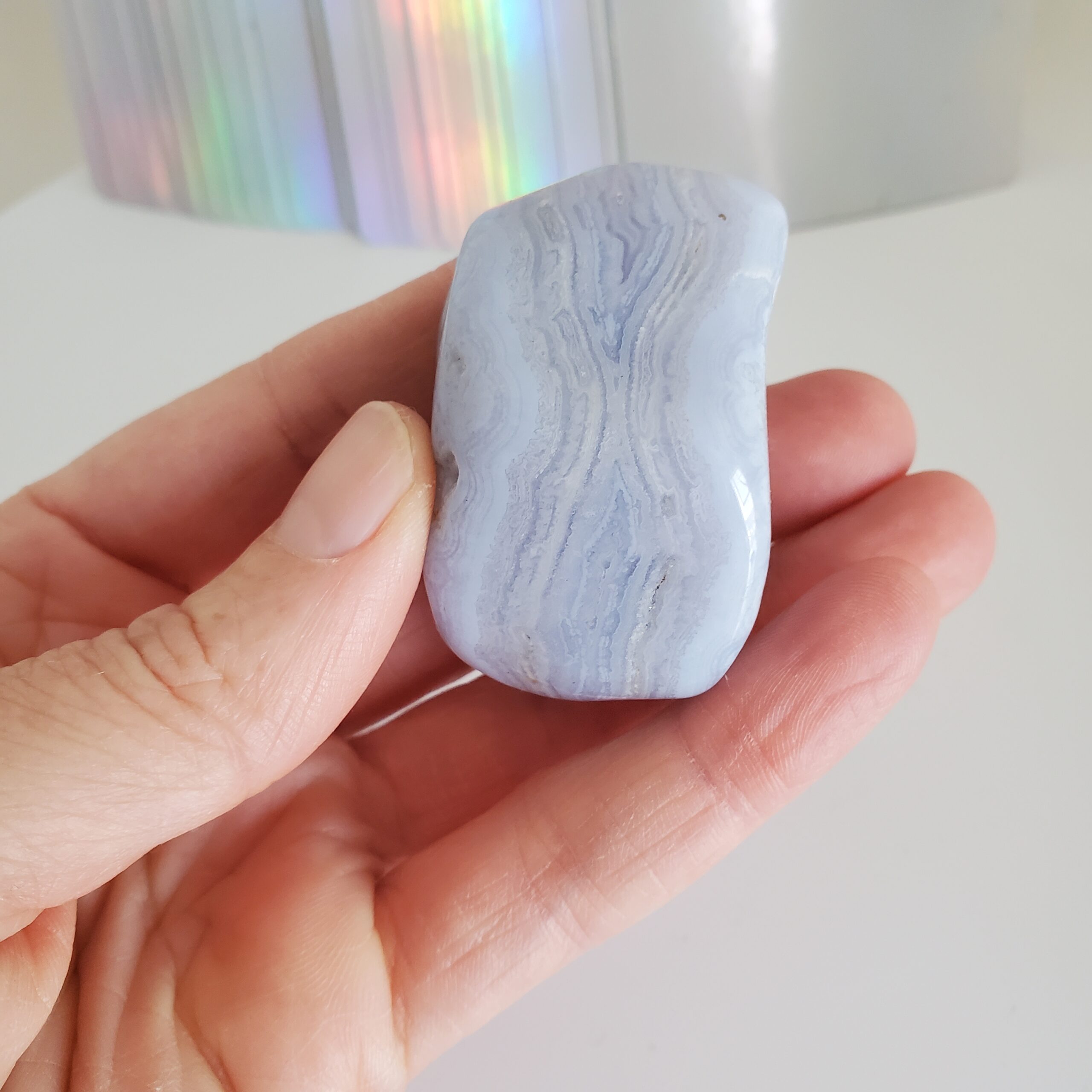 blue lace agate tumbled m1