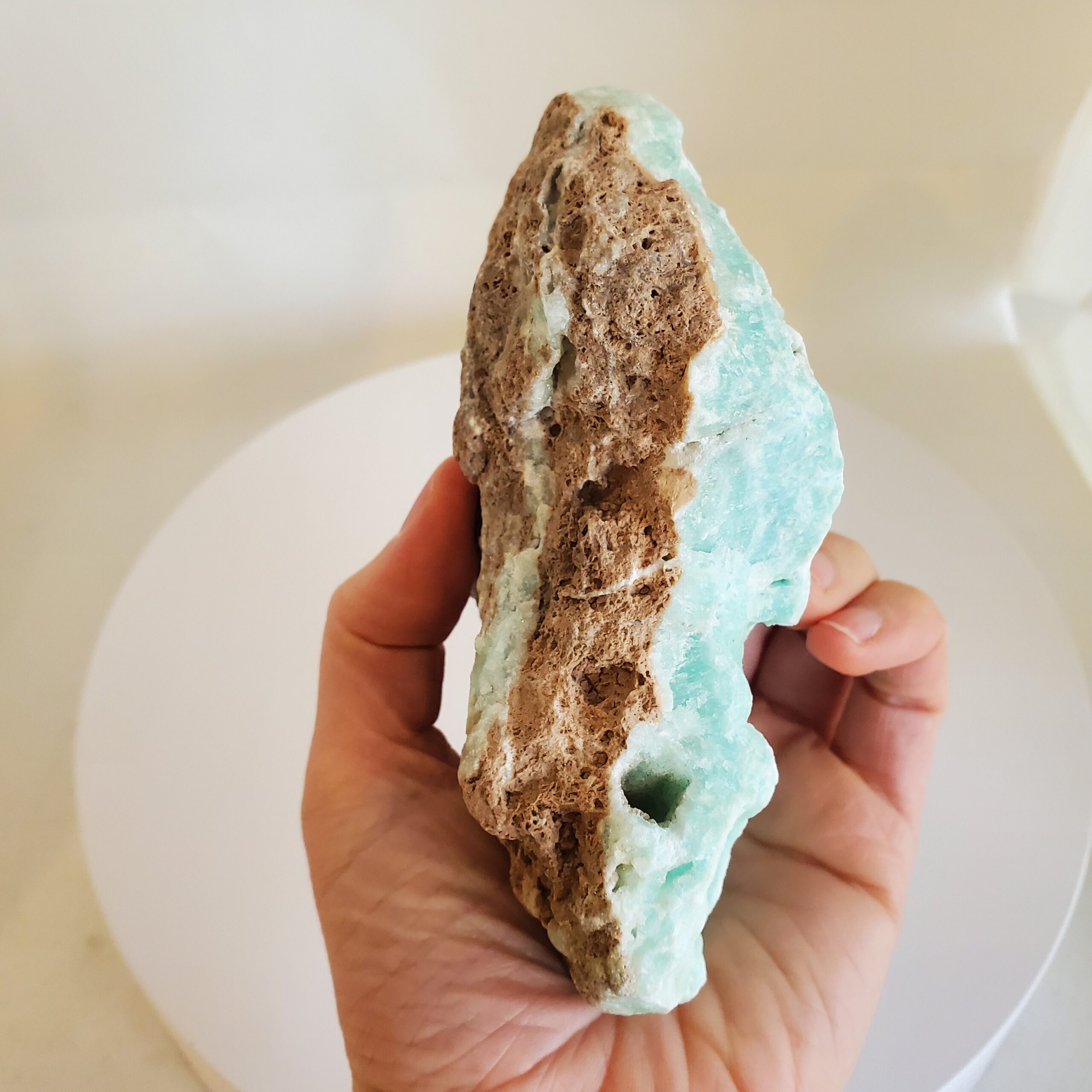 caribbean calcite raw piece