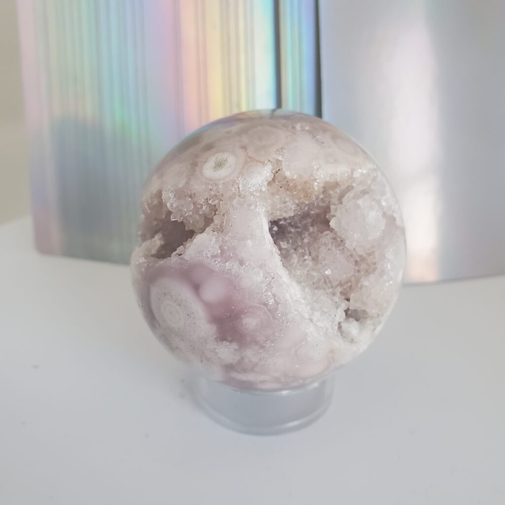 flower agate sphere