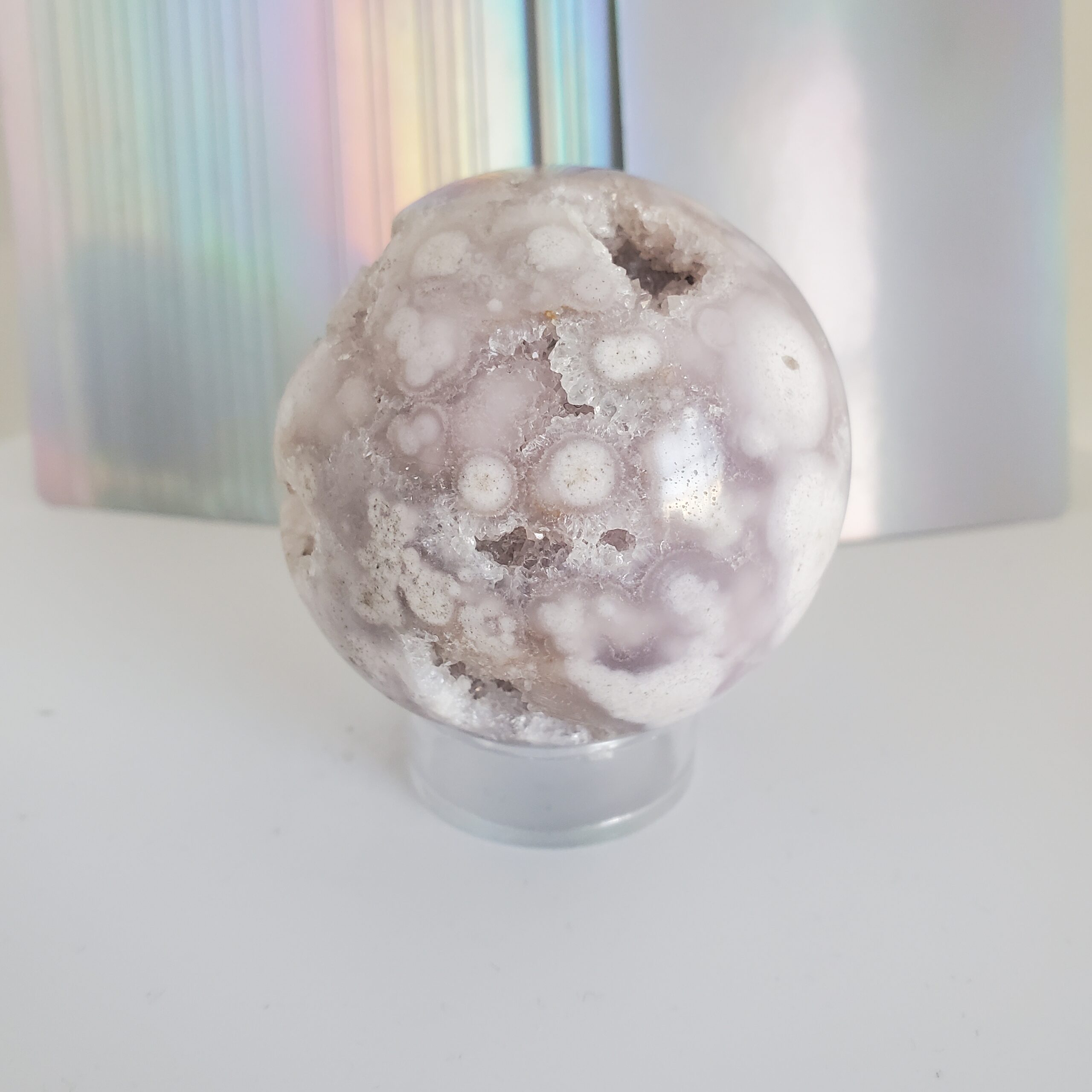 flower agate sphere