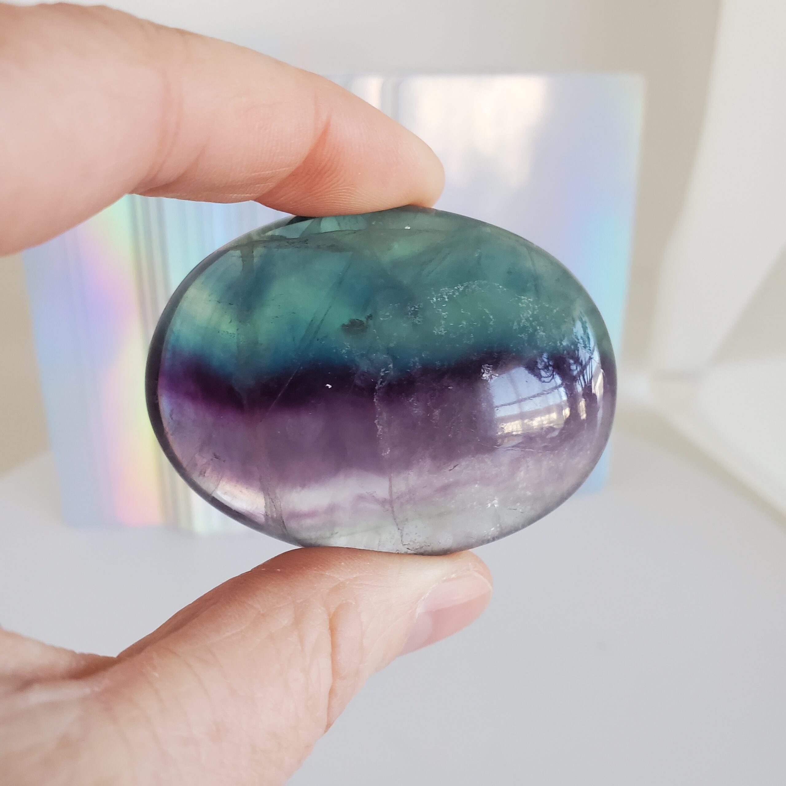 fluorite palm stone 1
