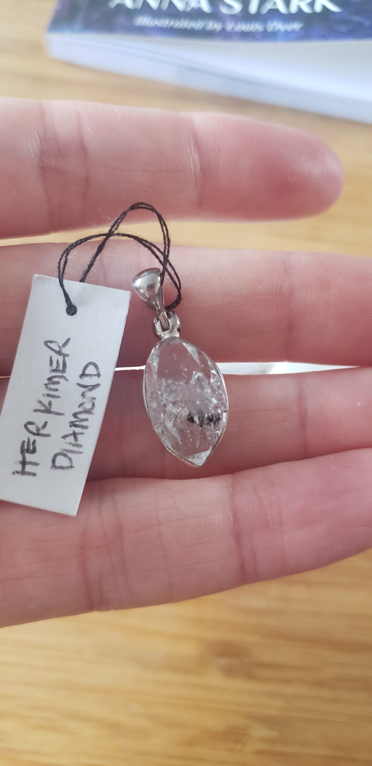 herkimer diamond sterling silver pendant