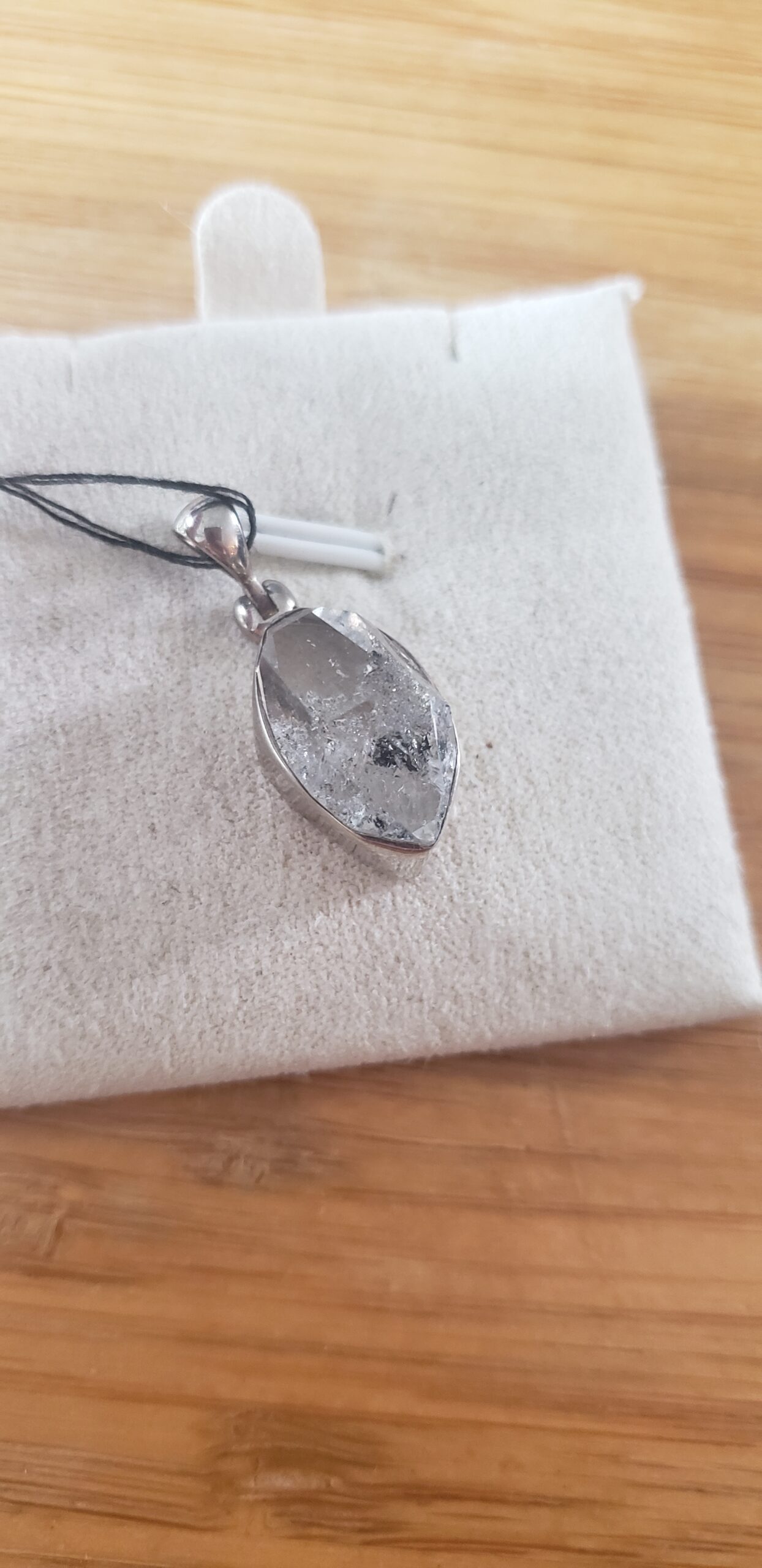 herkimer diamond sterling silver pendant