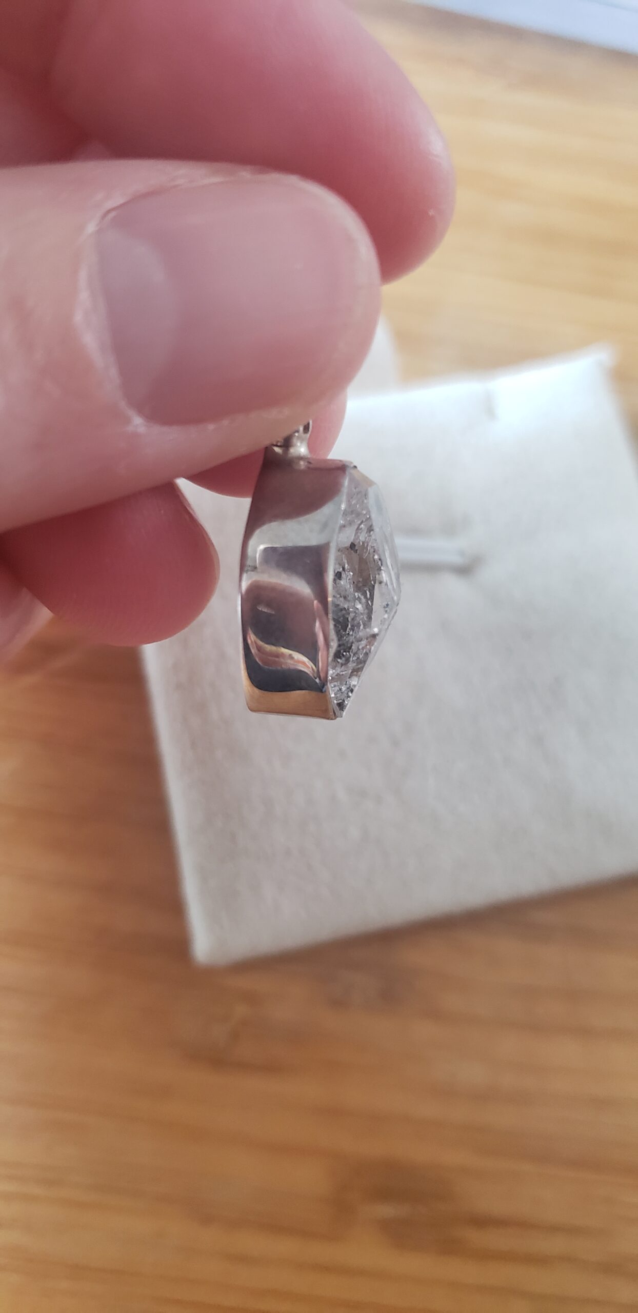 herkimer diamond sterling silver pendant